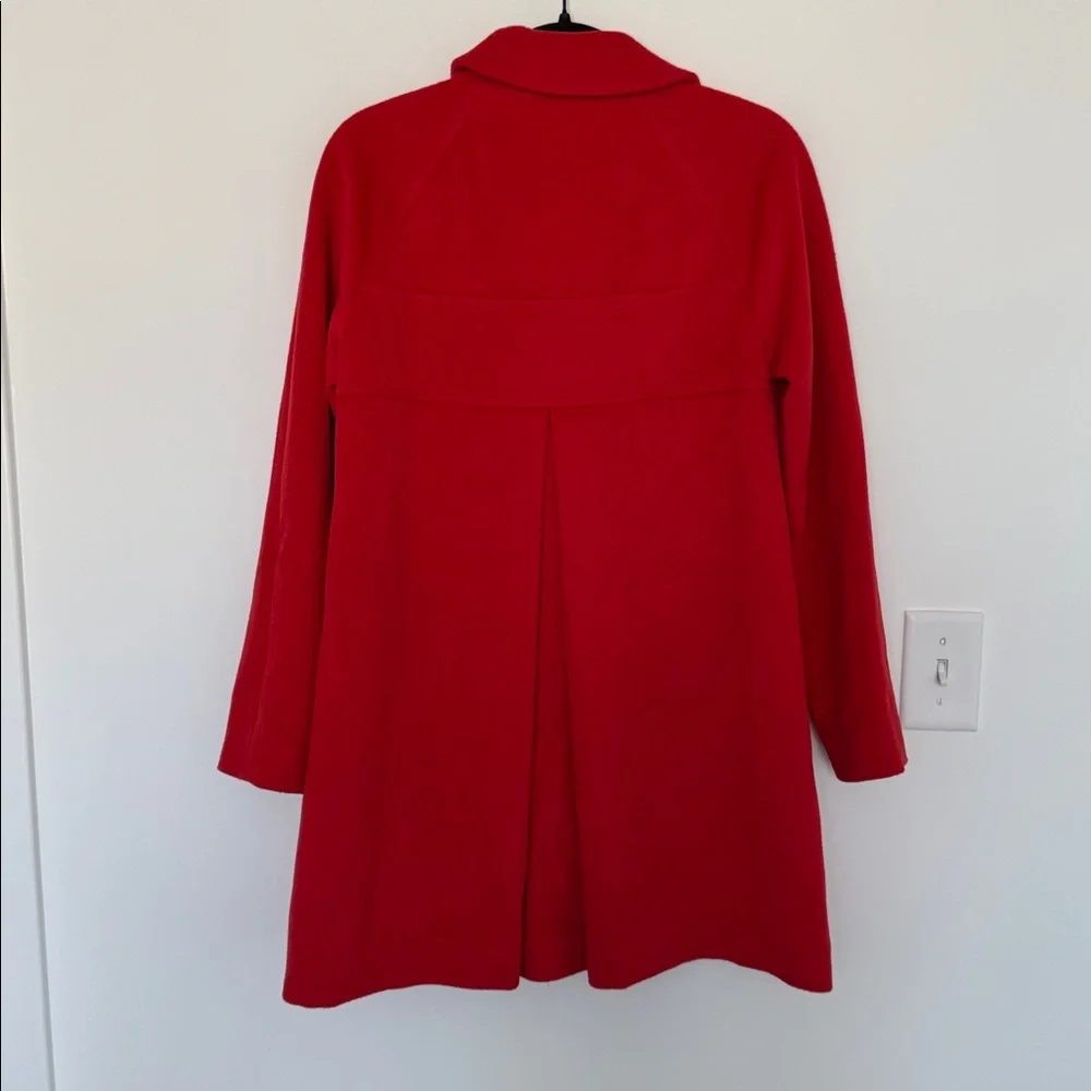 Ann Taylor Vibrant Red Wool Pea Coat - Size XS - Picture 5 of 6